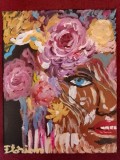 TABLOU PE PANZA CU SASIU NOU 24 X30 CM ABSTRACT ACRILIC PRET 100 LEI NEGOCIABIL