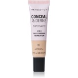 Makeup Revolution Conceal &amp; Define machiaj cu efect matifiant culoare F4C 23 ml
