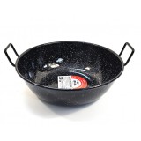 Tigaie adanca pentru prajit, 2 manere, otel emailat vitrificat, 24 cm, 1.7 litri, La Ideal, Garcima, GRC20324