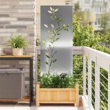 vidaXL Panou Decorativ de Grădină Argintiu 50 x 140 cm Oțel galvanizat 876327