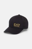 EA7 Emporio Armani șapcă de baseball din bumbac culoarea negru, cu imprimeu, AF11989.7X000005
