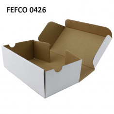 Cutii carton personalizate cu autoformare, microondul E alb, tip FEFCO 0426 foto