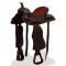 vidaXL Șa Western, căpăstru &amp; pieptar, piele naturală, 16&quot;, maro 91348