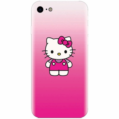 Husa silicon pentru Apple Iphone 8, Cute Pink Catty foto