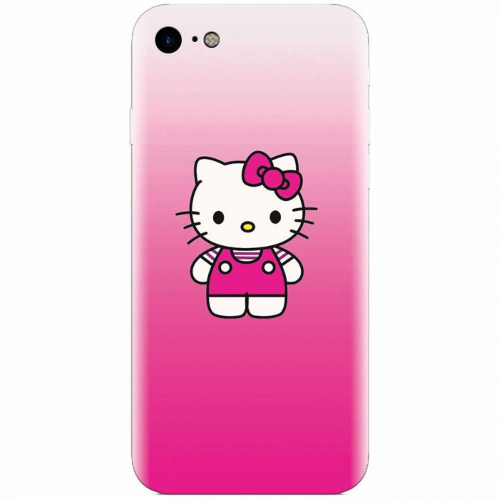 Husa silicon pentru Apple Iphone 6 Plus, Cute Pink Catty