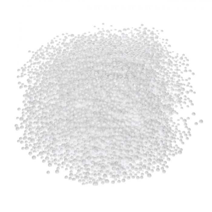 Globuri Decorative Crăciun, Spumă, Glitter Alb, 100g