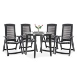 Cumpara ieftin Set mobilier de grădină Lisaro 4+1, grafit