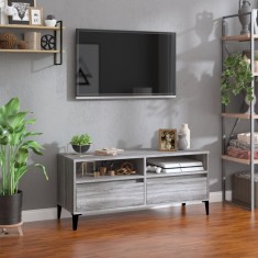 vidaXL Comodă TV, gri sonoma, 100x34,5x44,5 cm, lemn prelucrat 831907