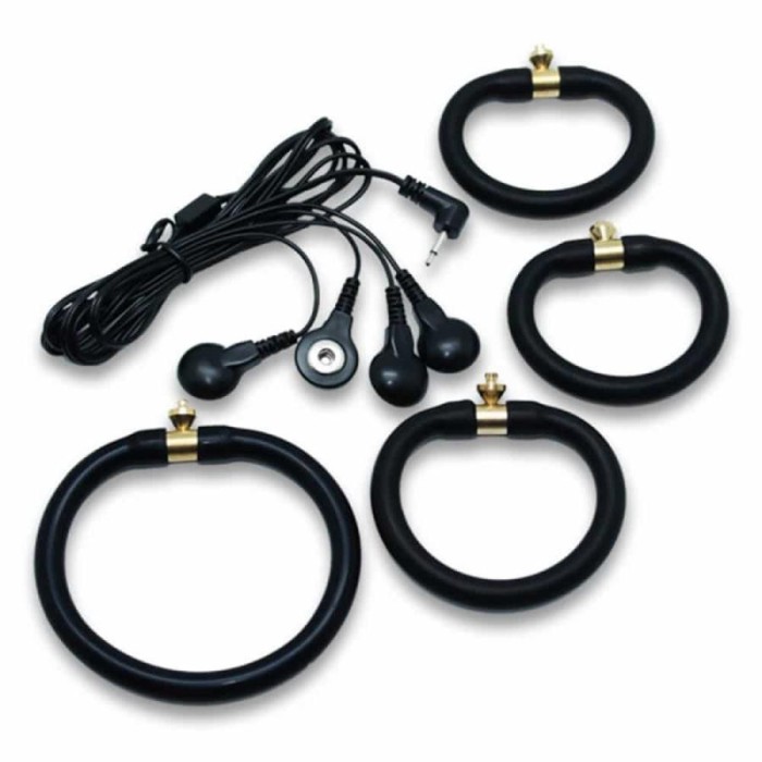 Set 4 Inele Pentru Electrostimulare, Negru