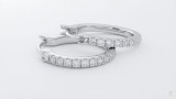 Cercei Hoop din Argint 925 ,Eternity Pave Stralucire Clasica si Rafinament Atemporal