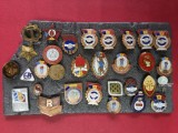 grup 30 insigne , tematica militara , efecte militare, sport , PCR, PMR, Sindicate ,fabrici ,Republica Socialista Romania