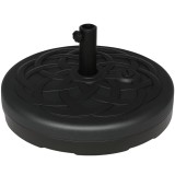 Outsunny Bază pentru Umbrele cu St&acirc;lpi &Oslash;38/48mm și Umplere cu 25 kg de Apă sau 35 kg de Nisip, &Oslash;56x30.5 cm, Negru | Aosom Romania