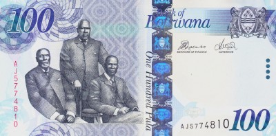 Bancnota Botswana 100 Pula 2016 - P33d UNC foto