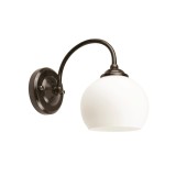 Cumpara ieftin Aplica Erste Ramona Wenge + Alb, 1xE27, 60W, Abajur Sticla, Metal, 230x140x190mm