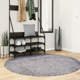 vidaXL Covor pufos &quot;PAMPLONA&quot; cu fire &icirc;nalte, albastru modern &Oslash; 200 cm