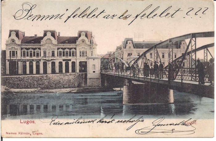 Carte postala circulata in anul 1906 Lugoj