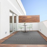 Covor Premium Belgian Model Essenza 48603-690, Marime 120 x 170 cm, Negru, Antialergic, Polipropilena, Living, Dormitor, Sufragerie, Birou