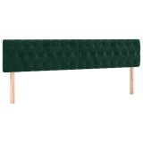 Cumpara ieftin Tablii de pat, verde inchis, 200x7x78/88 cm, catifea