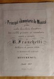 Principii elementare de muzica 1859, manual scolar, rar