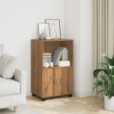 VidaXL Dulap cu roți, stejar artizanal, 55x40x91 cm, lemn prelucrat