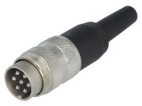 Conector M16 Mufă Tată Lipire 7 PIN 5A 300V Drept