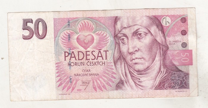 bnk bn Cehia 50 coroane 1997 - P# 17b - vf+