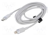 Cablu USB 2.0 VENTION Apple Lightning - USB C, 2m, nichelat