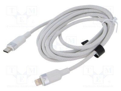 Cablu USB 2.0 VENTION Apple Lightning - USB C, 2m, nichelat foto
