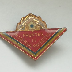 M3 K 78 - Insigna - tematica comunism - Fruntas in munca patriotica locul II