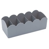 Organizator pentru sertar cu 5 compartimente, Neirini, Gri, 23 x 10 x 8 cm