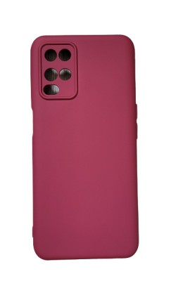 Husa silicon antisoc cu microfibra in interior Oppo A54 4G Visiniu foto
