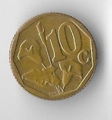 Moneda 10 cents 2010 - Africa de Sud, Afrika Tshipembe