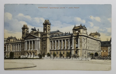 BUDAPESTA , PALATUL DE JUSTITIE , CARTE POSTALA ILUSTRATA , ANII &amp;#039;30 foto