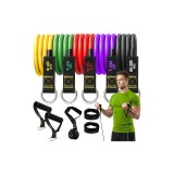 Set 5 Benzi Rezistență Trizand 25880, Latex, 5 Nivele (4-30kg), cu Manere, Suporturi Glezna, Carlig Ușă, Husa Depozitare
