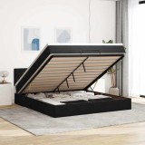 VidaXL Cadru de pat otoman cu saltea, catifea neagră 160x200cm 3311857