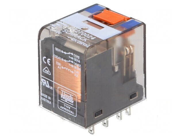 Releu electromagnetic DPDT 24VDC 12A