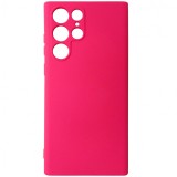 Husa silicon TPU Matte roz inchis pentru Samsung Galaxy S22 Ultra 5G