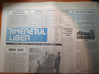 ziarul tineretul liber 11 februarie 1990-art.o urgenta uitata:chiriile ceausiste foto
