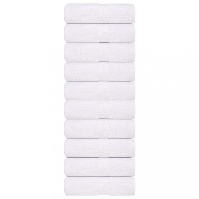 vidaXL Prosoape de baie 10 buc. FROGN Alb 30x30 cm 100% bumbac foto
