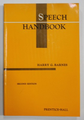 SPEECH HANDBOOK by HARRY G. BARNES , 1959 foto