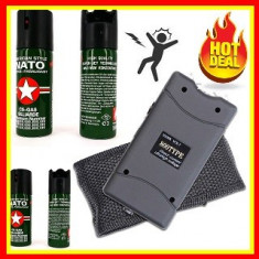 SET AUTOAPARARE Spray Lacrimogen Nato Lanterna Electrosoc Autoaparare foto