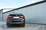 Extensii laterale Maxton Design potrivite pentru bara spate M Technik pentru BMW X6 F16 dupa 2014, lac negru Performance AutoTuning