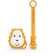 Matchstick Monkey Flat Face Teether &amp; Soother Clip set cadou pentru copii Lion