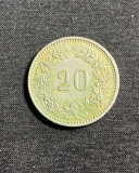 Moneda 20 rappen 1984 Elvetia, Europa