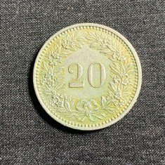Moneda 20 rappen 1984 Elvetia