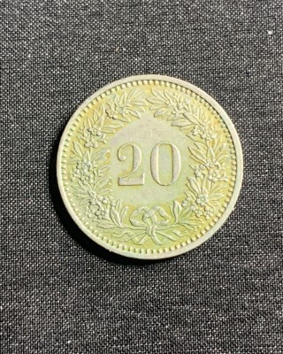 Moneda 20 rappen 1984 Elvetia foto