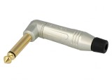 Mufă Jack 6.3mm Tată Mono 90&deg; Gri
