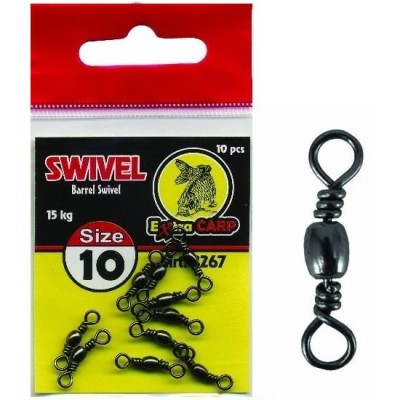 VARTEJE EXTRA CARP BARREL SWIVEL NR 10 10 BUC/PLIC 15.00KG foto