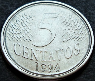 Moneda 5 CENTAVOS - BRAZILIA, anul 1994 * cod 2435 = A.UNC foto