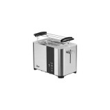 Prajitor digital pentru 2 felii cu carcasa inox, 3 functii si ecran tactil LED